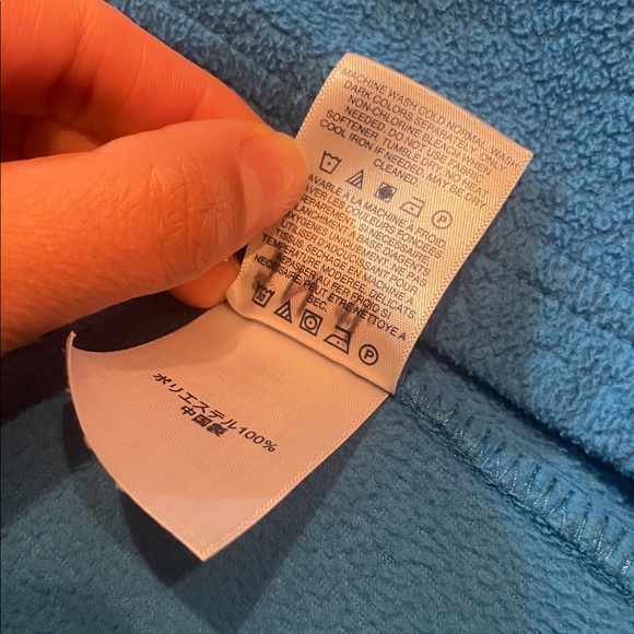 Lands End Fleece Blue Quarter-Zip Pullover - Picture 7 of 12
